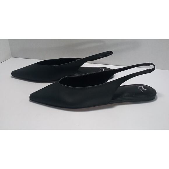Marc Fisher Black Leather Flats size 9 1/2 M - Picture 1 of 6